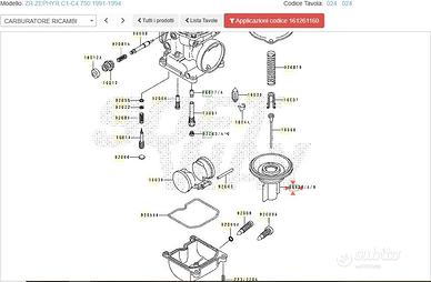 Campana depressione Kawasaki EN500 161261160