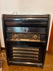 Mobile radio con giradischi Phonola d'epoca