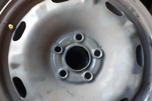 4 cerchi in ferro smontati 5x14 5 fori 5x100 VW pe