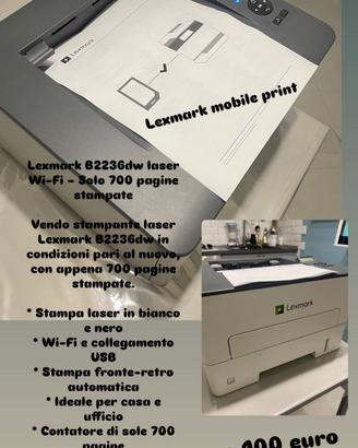 Lexmark B2235dw laser Wi-Fi - con poche stampe