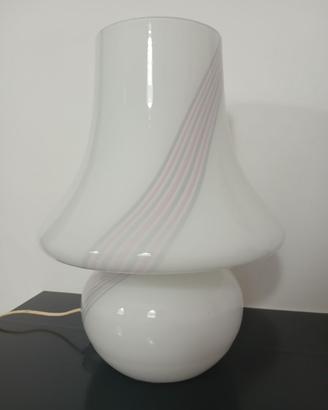 Lampada Fungo Vetro Murano Vintage Anni 70 Spirale
