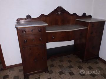 Credenza in legno e marmo
