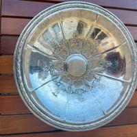 Coppa / centrotavola vintage in metallo argentato