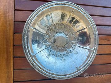 Coppa / centrotavola vintage in metallo argentato