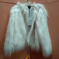 giacca pelliccia sintetica bianca Memjs