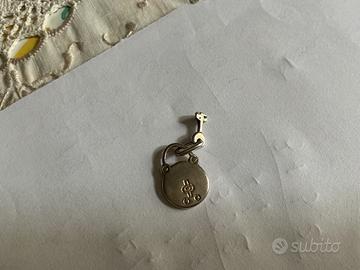 Lucchetto con chiave in argento 925