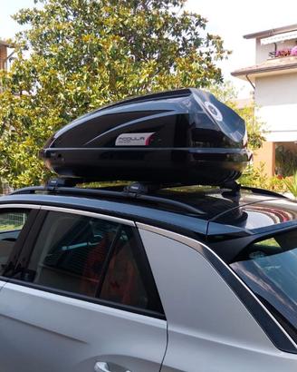 BOX DA TETTO MODULA mod.TRAVEL 370 lt nero lucido