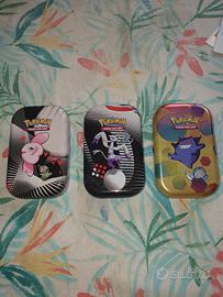 pokemon mini tin vuote + omaggi