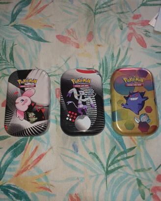 pokemon mini tin vuote + omaggi