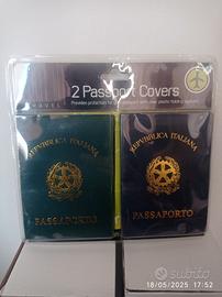 Set 2 Porta passaporto Verde e Blu