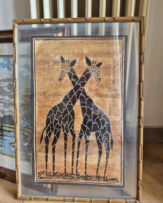 Quadro con giraffe