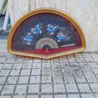 ventaglio stupendo antico Incorniciato 