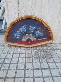 ventaglio stupendo antico Incorniciato 