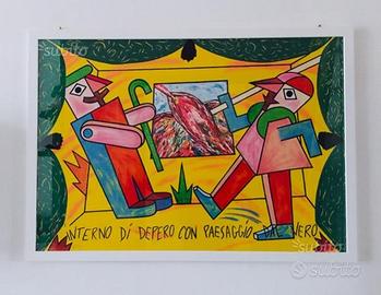 Bruno DONZELLI Serigrafia Interno di Depero PopArt