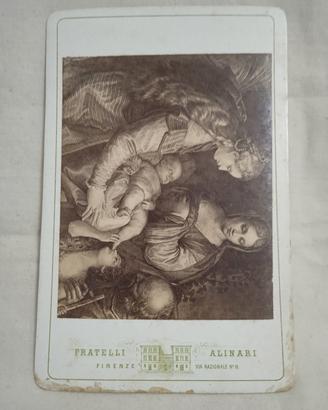 Carte de visite F.lli Alinari Sacra Famiglia