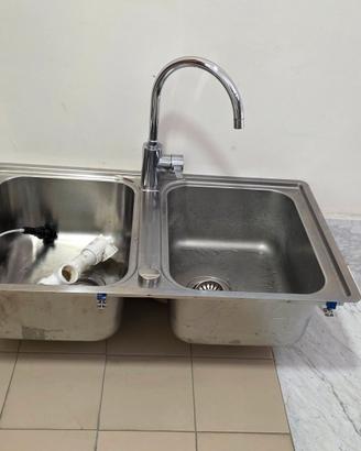 Lavello Blanco e Miscelatore Grohe