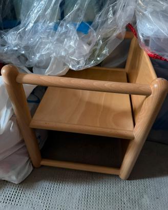 Sedia multifunzione in legno bambini