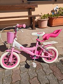 bici bambina completa di rotine