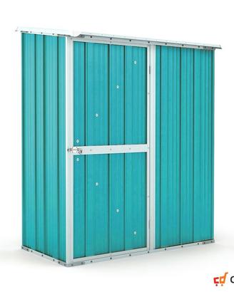 Casetta box giardino in Acciaio 155x100cm azzurro