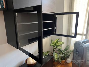 Pensile / Vetrinetta Ikea BESTA nera ante vetro
