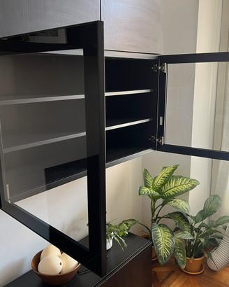Pensile / Vetrinetta Ikea BESTA nera ante vetro