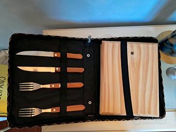 Set Asado Argentino Tradizionale in Vera Pelle