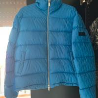 Dior piumino oblique blu chiaro jacquard tecnico