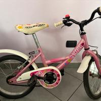 Bici da bambina 16” + casco + protezioni