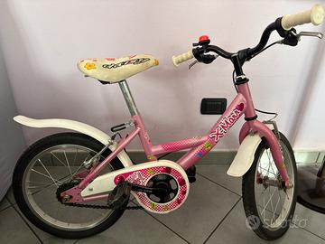 Bici da bambina 16” + casco + protezioni