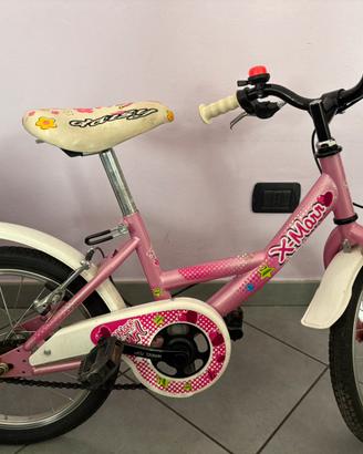 Bici da bambina 16” + casco + protezioni
