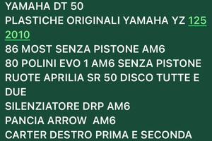 Ricambi moto am6,piaggio,yz,minarelli