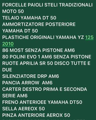 Ricambi moto am6,piaggio,yz,minarelli