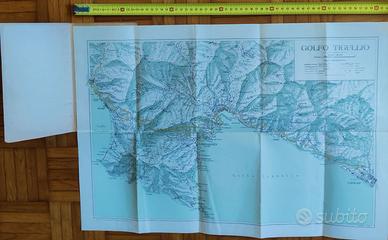 MAPPA ANNI 50 DEL GOLFO DEL TIGULLIO-PORTOFINO
