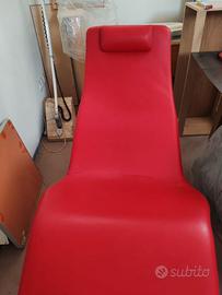 Chaise longue rossa