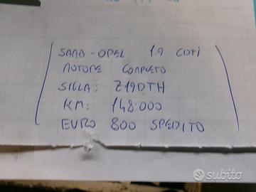 Motore completo saab-opel 1.9 cdti 719dth