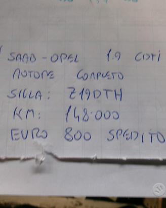 Motore completo saab-opel 1.9 cdti 719dth