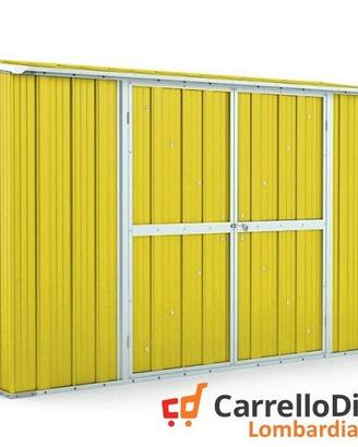 Casetta in lamiera per esterno 307x100cm giallo
