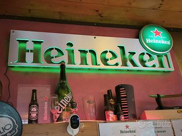 Insegna luminosa Heineken 150 cm in alluminio LED