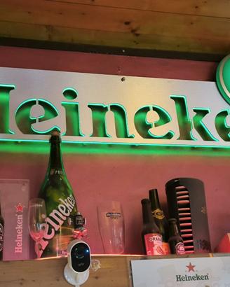 Insegna luminosa Heineken 150 cm in alluminio LED