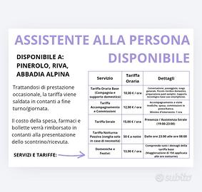 Babysitter/Assistente personale disponibile