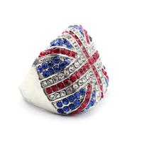 Anello Spesso Regno Unito Ring Union Jack Flag