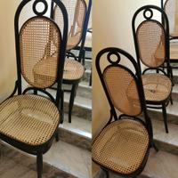 Sedie in legno in paglia di Vienna Thonet