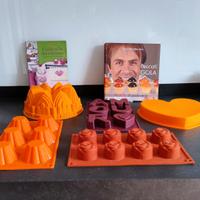2 testi pasticceria + 6 stampi silicone per dolci 