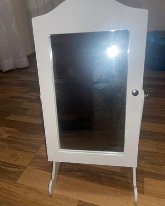 Portagoie bianco con specchio