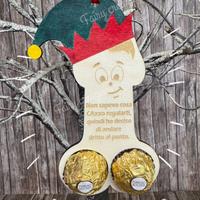 🎄 Elfo natalizio in legno