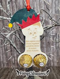 🎄 Elfo natalizio in legno