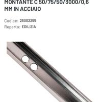 16 montanti cartongesso