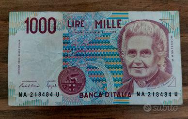 1000 lire  Maria Montessori 
