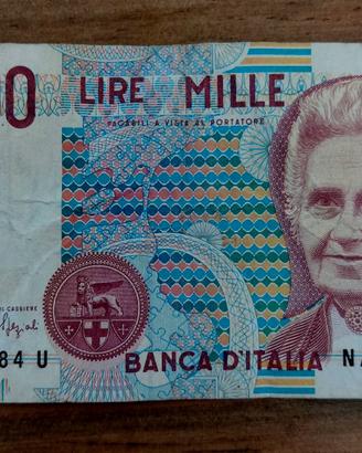1000 lire  Maria Montessori 
