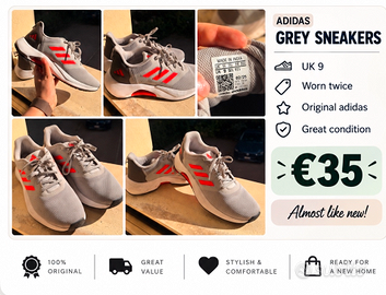 Adidas Grey Sports shoes